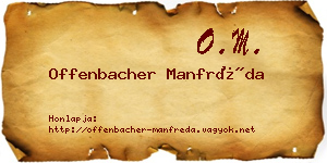 Offenbacher Manfréda névjegykártya